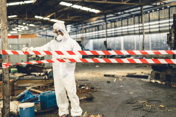 Professional Biohazard Cleanup technician working in Melbourne Beach, FL